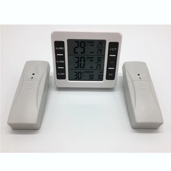 Trådløse Digitale Termometer -40C-60C C/F Max Min Køleskabe, Frysere Hjem Køleskab temperatursensor at Overvåge Vejr Station