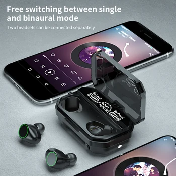 Trådløse Hovedtelefoner Musik, Bluetooth Headphon IPX7 Vandtæt Høretelefoner, Earbuds Lommelygte Touch Kontrol Headset til Zloiforex 6S