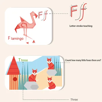 Træ-Alfanumeriske Matchende Kognitive Cartoon Animal-Kort, 3D-Puslespil for Børn i Børnehaven Tidligt, Uddannelse Legetøj