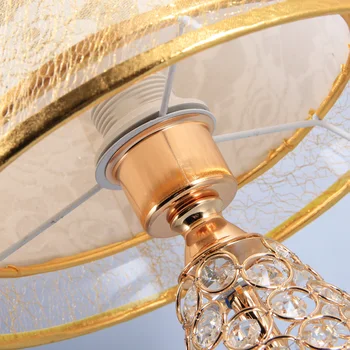 TUDA Led bordlampe til Soveværelse, Stue, Seng, Lampe Luksuriøse, Moderne Fjernbetjening Crystal bordlampe bryllupsgave