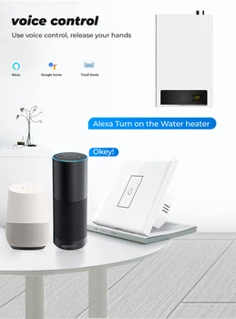 TUYA 20A Intelligent Vandvarmer Skifte Smart OS EU ' s Wifi Touch vægkontakt Timing Fjernbetjening Arbejde Med Google Startside Alexa