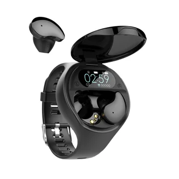 TWS W01 2 in 1 Adjustable Bluetooth Earphone Bracelet Sport-Watch Earphone Smart-Wristband Earbud Heart-Rate with Monitor