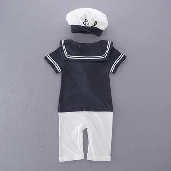 Umorden Navy Sømand Kostume Rompers til Baby Drenge Barn Spædbarn, Halloween, Jul, Fødselsdag Cosplay Fancy Kjole