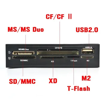 USB 2.0 Interne Kortlæser Alle I 1 3.5 Front Panel T-Flash Mini SD Micor SD-TF MMS MS M2 CF, XD-Hukommelse Læseren Læser USB2 Hub