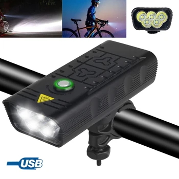 USB-Genopladelige Cykel Lys Foran Cykel-Lampe LED-Cykling Forlygte med Indbygget Batteri-Power Bank Funktion