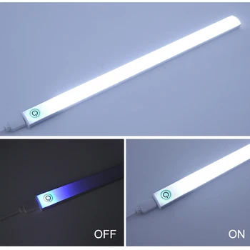 USB-Touch sensor Bar Lys 30CM Ultra Tynd Under-Kabinet Lys Touch Lysdæmper Til Skab Køkken Soveværelse Nat Lys