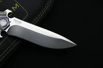 VENOM Kevin John T-serien M390 stål Titanium Flipper folde kniv keramiske kuglelejer camping jagt lomme knive EDC værktøjer