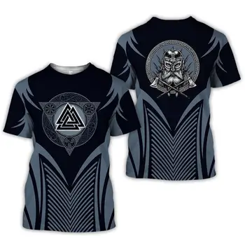 Viking symbol odin Tatoveringer 3D Printet mænd t-shirt Harajuku Mode kortærmet skjorte sommeren street Casual t-shirt Unisex toppe