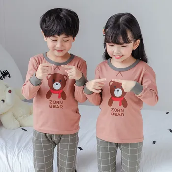 Vinteren Børn Tøj, Børnetøj Sæt Drenge Pyjamas Sæt Totoro Unicorn Nattøj Print Pyjamas Piger, Nattøj Baby Pyjama