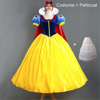 Voksen Cosplay Kjole Snow White Girl Prinsesse Kjole Kvinder Voksen Tegneserie Prinsesse Snehvide Halloween Fest Kostume