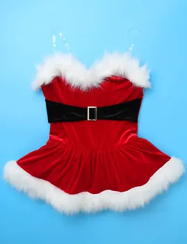 Voksne Kvinders Red Xmas Kjole med Bælte og Hat Sexet Jul Kostumer Sexet Santa Claus Kostume Ferie Cosplay Kostumer