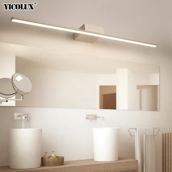 Væglampe Led badeværelse spejl, lys Sort/Hvid 400/600/800/1000/1200 Moderne makeup dressing badeværelse led mirror lampe stativ