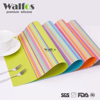 WALFOS 2 stykker PVC Dækkeserviet Bar Mat 30*45 cm Plade Måtten Bord Mat Sæt Køkken Varmt Puder, Køkken tilbehør