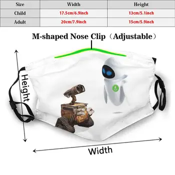 Wall - E Ldrr ( Lang Afstand Robotter Forhold ) Print Vaskbart Filter Anti Støv Munden Maske Ldr Robotter Jorden Walle Eva