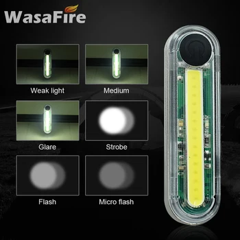 WasaFire 6 Belysning Tilstande Cykel Lys COB USB-Genopladelige cykellygter Bageste Led baglygter Cykel Lampe til Cykel-Hjelm