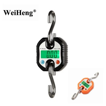 WeiHeng 150kg 50g Mini Tunge Elektroniske Digitale Rustfrit Stål Krog Skala Hængende Kran Skala LCD-Loop Vægt Balance