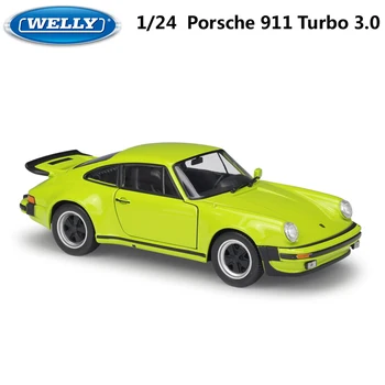 WELLY Trykstøbt Køretøj 1:24 Classic Metal 1974 Porsche 911 Turbo3.0 Sportsvogn Toy Legering Bil Model Legetøj Til Barn Gaver Samling