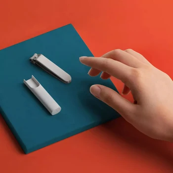 Xiaomi Mijia Rustfrit Stål negleklipper Med Anti-splash dække Trimmer Pedicure Nail Care Clippers Professionel Fil