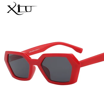 XIU Mode Solbriller Kvinder Square Frame Briller Trendy Sommer Briller Ny Trend for Kvinder, Mænd