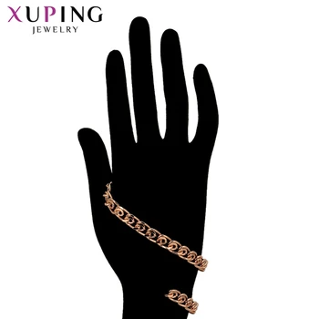 Xuping Mænd Armbånd, Smykker, Guld Farve Forgyldt Gaver, Mode I Høj Kvalitet Kvinder Specielle Design 76308