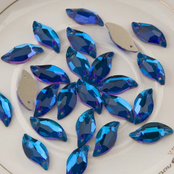 YANRUO 3254 Diamond Leaf AAAAA Glitter Perler Syet Sten DIY Fladskærms Tilbage Syning Rhinestones Glas Strass Krystaller For Håndværk
