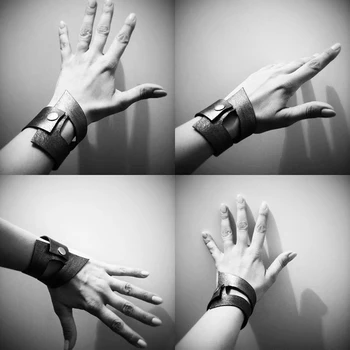 YD&YDBZ 2019 Nye Designer Læder Armbånd Luksus Punk Style Sort Armbånd 5 Farve Håndlavet Læder Armbånd, Mode Smykker