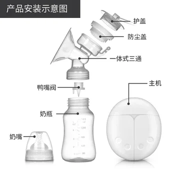 YONG JIU Enkelt Dobbelt Elektrisk brystpumpe Baby ammende Spædbarn Brystvorten Fodring Mælk Flaske USB-Bryst Pumper Til Mor