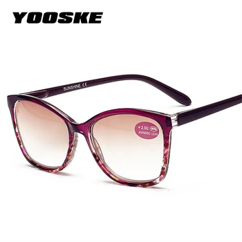 YOOSKE Retro TR90 Solbriller Kvinder Oversize Grå Brun Linse Læsning Briller til Mænd, Langsynethed Presbyopi med dioptrier Briller