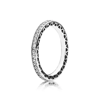 YPD18 925 Sølv Mode Ring Smykker Zircon Ring