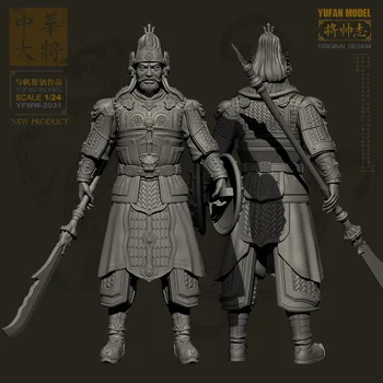YUFAN Model 1 / 24 Harpiks kits Figur Kinesiske Antikke Harpiks soldat YFWW-2031