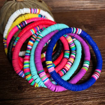 Yumfeel Nye Mode Armbånd Kvinder 10stk/Masse Blandede Farver Polymer Ler Armbånd & Halskæde Smykker til Mænd