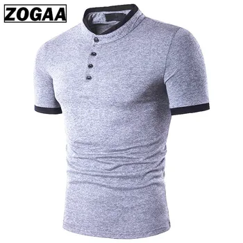Zagaa Nye 2019 Polo Mænds Shirt i Bomuld kortærmet Skjorte Afslappet Shirts Sommeren Åndbar Solid Mandlige Polo Shirt Plus Størrelse S-3XL
