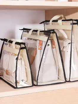 Åndbar Pung Opbevaring Mesh Bag Gennemsigtig Hængende Toiletartikler støvfri Opbevaring Pose Rejse Arrangør Til Kvinder Taske