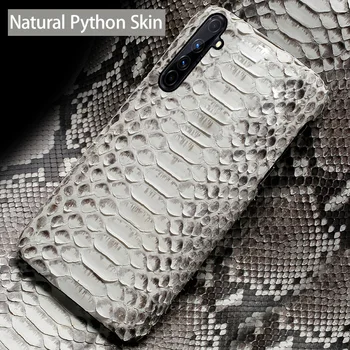 Ægte Læder Telefon Tilfældet For Zloiforex 3 5 6 X Lite XT X2 X50 Pro Q Tilfælde Naturlige Python Hud Dække Luksus Snake Skin Funda Capa